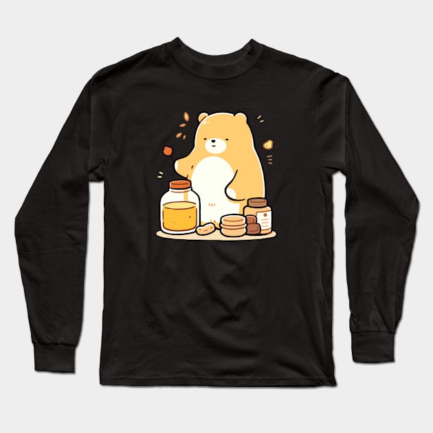 Sweet Honey Bear Delight Long Sleeve T-Shirt by TeeTopiaNovelty